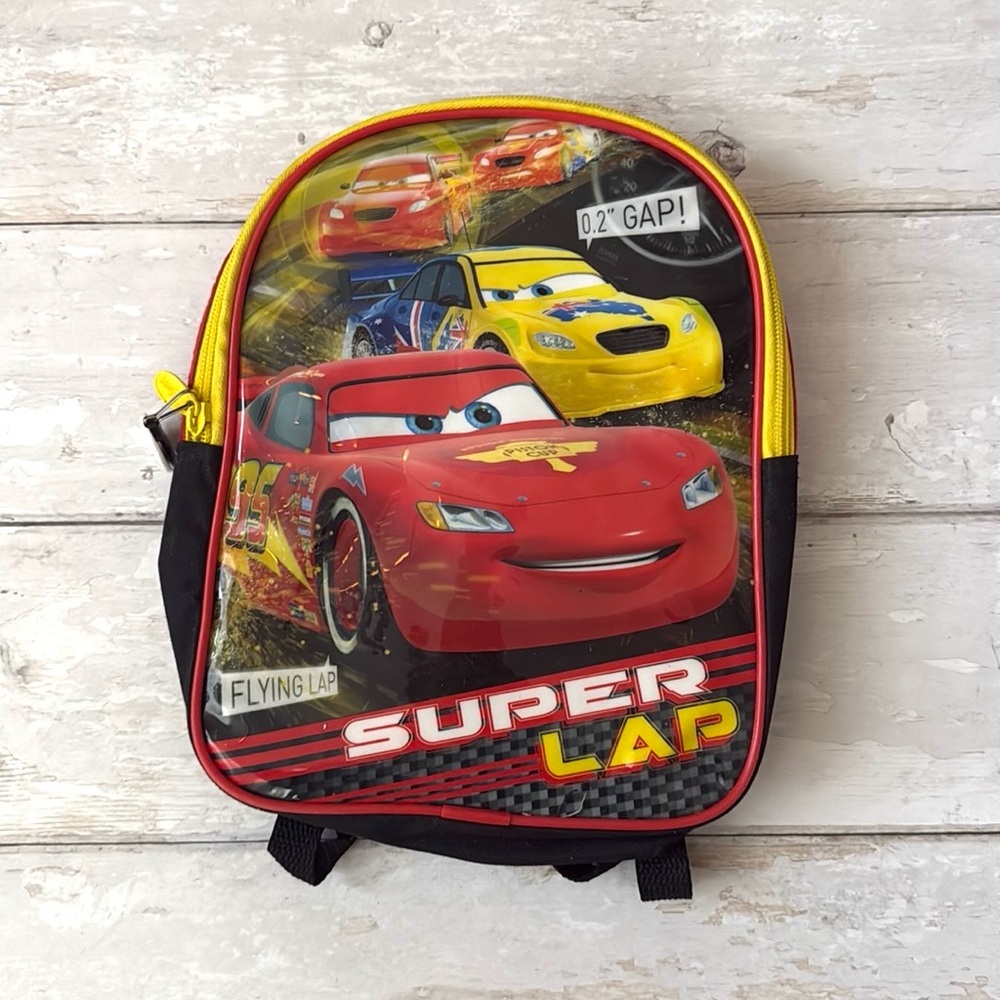 Disney Pixar Cars Lightning McQueen Kids Mini Backpack Red Black Children’s Bag
